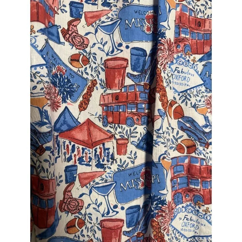 Chakeris University of Mississippi Oxford Print Shirt Dress Sz. XS - Picture 7 of 8